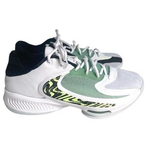 Nike Zoom Freak 4 Basketball Shoes Mens 10 White Barely Volt Giannis